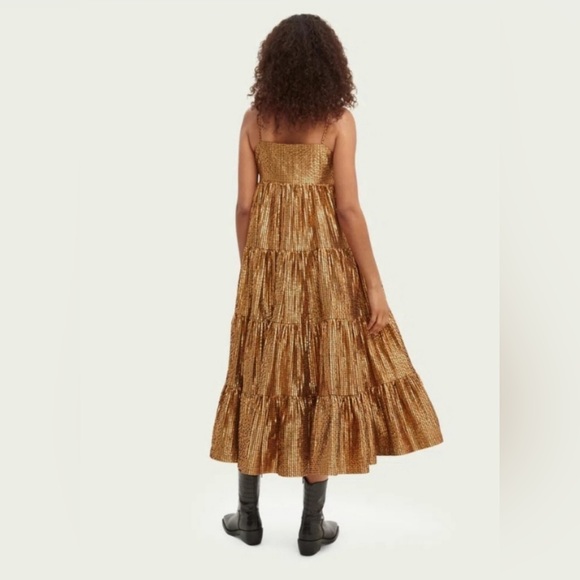 Scotch And Soda Metallic Seersucker Maxi Dress - Picture 7 of 17